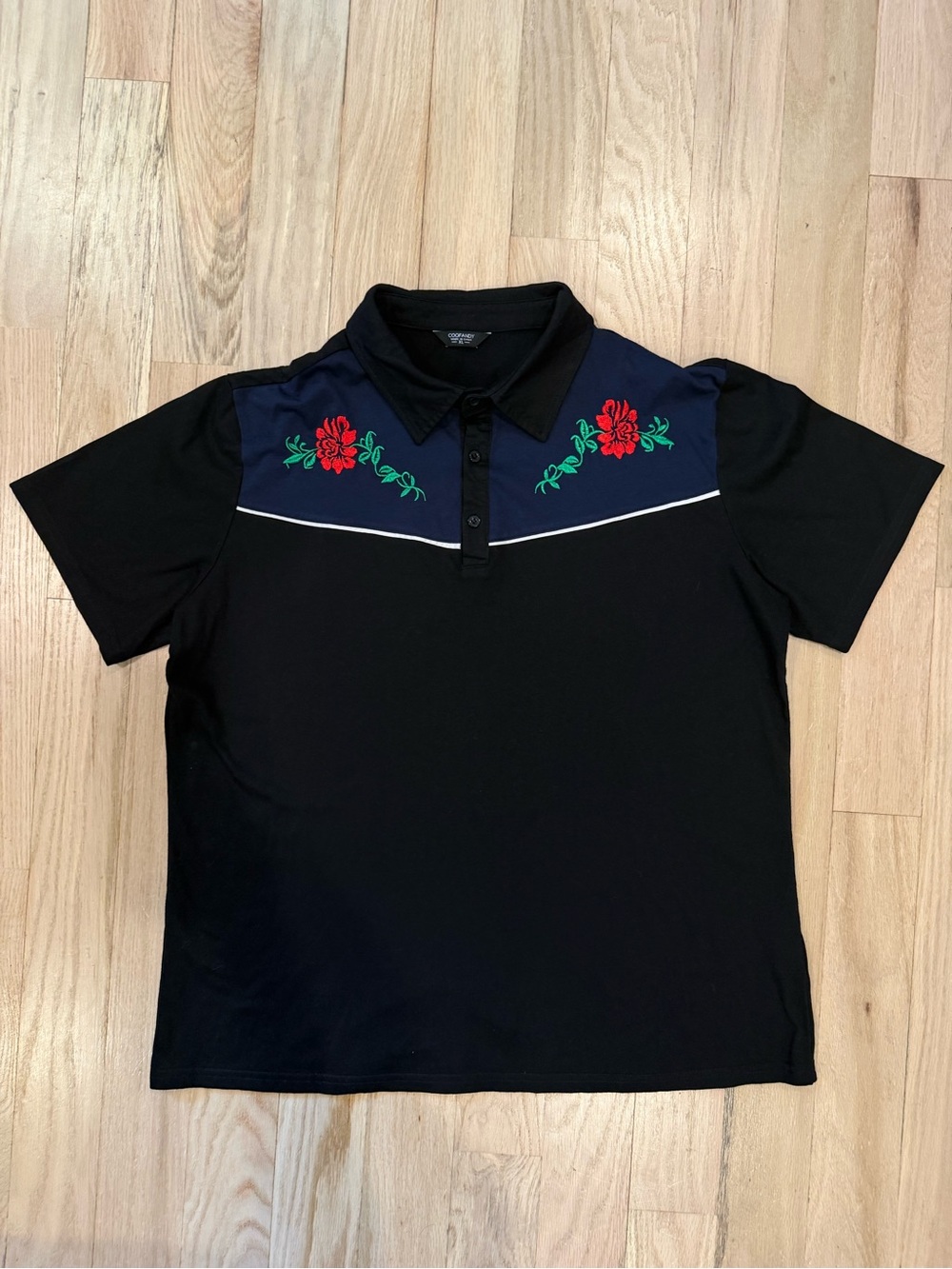 Rose alternative button up polo